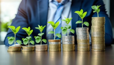 Illustration of business growth and funding solutions Illustration of business growth and funding solutions